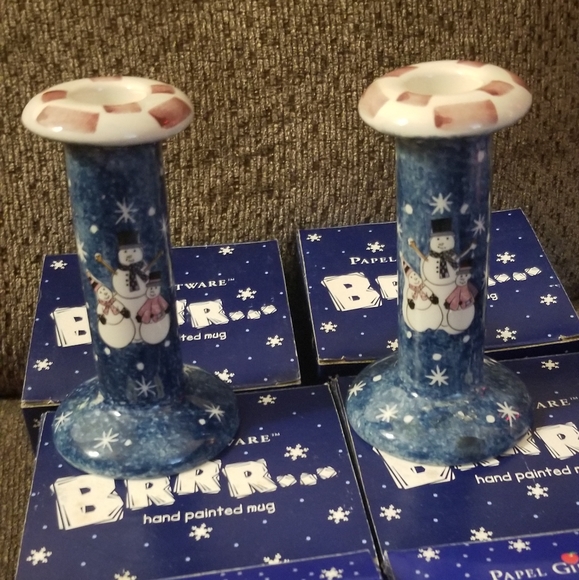 Nwt Adorable set of mugs and candlesticks - Picture 2 of 8